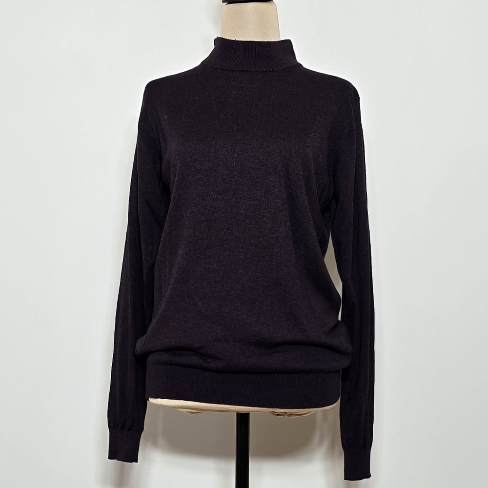 Marks & Spencer Dark Purple Mockneck Sweater